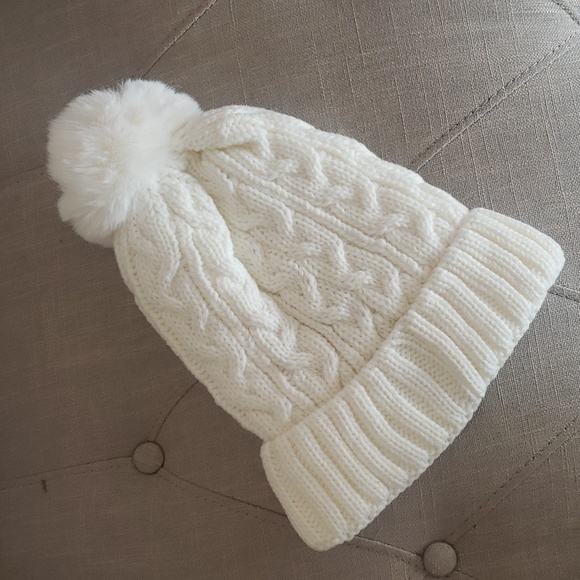 Vintage Philadelphia Flyers Patch Cable Knit Pom Pom Hat - Picture 3 of 4